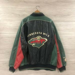 Vintage minnesota wilds jacket leather